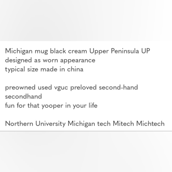 Black and White Upper Peninsula Mug - Picture 5 of 8